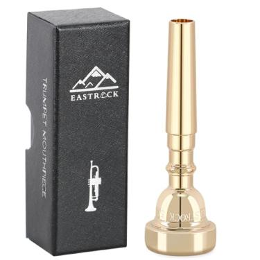 Imagem de EastRock Bocal de trompete 5C banhado a ouro Bb Trompeta Bocal Trompeta Acessórios para instrumento de trompete embalados a vácuo