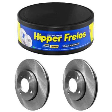 Imagem de Par Disco Freio Saveiro G6 2014 a 2018 Dianteiro Ventilado Hipper Frei