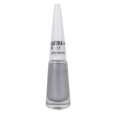 Imagem de Esmalte De Unhas 7ml Nº 17 Prata Perolado Safira Cosméticos - SAFIRA C