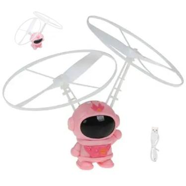 Imagem de Mini Drone Astronauta Voador Boomerang Helice USB Bateria Recarregavel