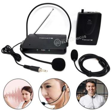 Imagem de Microfone lapela de paletó Sem Fio Headset Cabeça Profissional Antena 