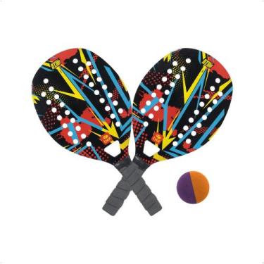 Imagem de Kit Raquete Beach Tennis de Praia com Bolinha Vermelho BT100 - BEL 480