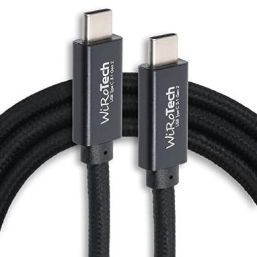Imagem de WiRoTech Cabo de carregamento compatível com Samsung Galaxy S22, USB C 3.1 Gen2 10Gbps, Samsung S21 S20 Note, Meta Quest 2, compatível com MacBook iPad e PC (preto, 1,8 m)