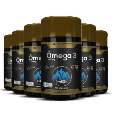 Imagem de 6x omega 3 alasca concentrado 33-22 660 epa 440 dha 60caps - HF SUPLEM