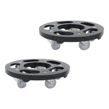 Imagem de Kit Com 2 Suportes Para Vaso 25cm Linha Pesada Com Rodinhas - Tecnofus