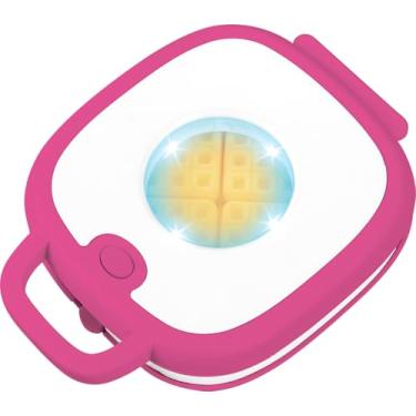 Imagem de Zippy Toys, Panquequeira Infantil Elétrica Luz e Som 16cm, Plástico, Brincadeira, Educativo e Interativo - Rosa e Branco