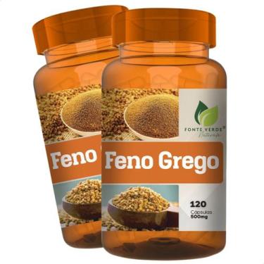Imagem de 2 Potes Extrato de Semente de Feno Grego Kit 240 Cáps - Fonte Verde