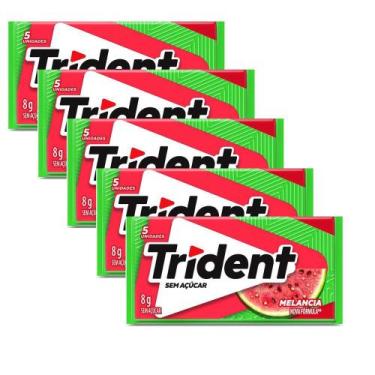Imagem de Kit 5 Chiclete Trident Melancia 8g com 5 Unidades