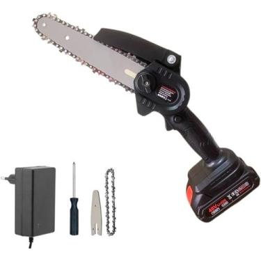 Imagem de Motosserra Elétrica Portátil à Bateria 6 Polegadas de Mão  Bateria Rec