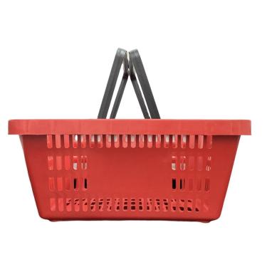 Imagem de Cesta De Supermercado Farmácia Reforçada 13L Vermelho