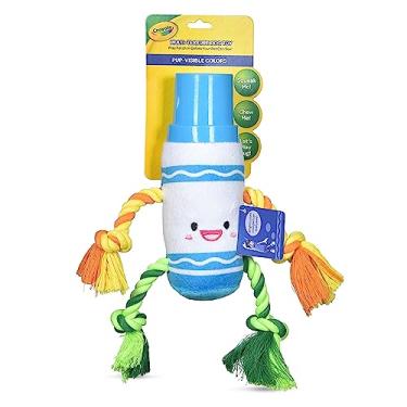 Imagem de Crayola Para animais de estimação, corda marcador azul, brinquedo de pelúcia para cães, 15 cm, cor visível para filhotes, brinquedo para cães com material misto de enriquecimento com cordas para