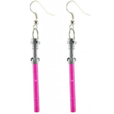 Imagem de LEGO Brincos de sabre de luz Star Wars Joias divertidas, Resina