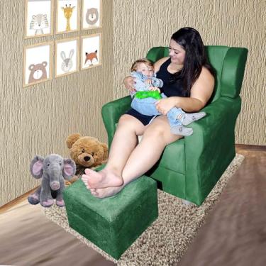Imagem de Poltrona de Amamentar Sala Quarto Escritorio Stella Verde