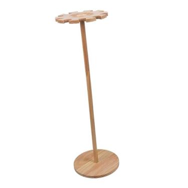 Imagem de oshhni 10 suportes de tacos de beisebol, organizador de armazenamento, piso estável, sala de jogos, rack de exibição prático, suporte de exibição de taco de