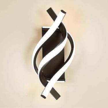 Imagem de Luminárias de parede de silicone modernas e simples, LED espiral, iluminação de três tons, arandelas de parede, 13 pol., sala de jantar, quarto, luz de parede para sala, cozinha, estudo, ent