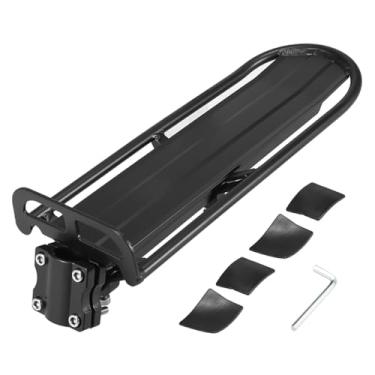 Imagem de Takelablaze Rack traseiro de bicicleta retrátil, rack de carga para bagagem de bicicleta, liga de alumínio, montagem em rack de banco traseiro