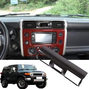 Imagem de HAPPYHORSE Adequado para Toyo-ta FJ Cruiser 2007-2021 console central de carro ar condicionado saída de ar moldura decorativa ABS padrão de fibra de carbono acessórios decorativos (tomada de ar de
