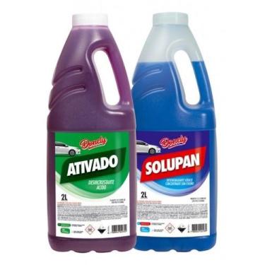 Imagem de Kit Lava Rápido Ativado E Solupan 2l Desengraxante Limpa Tudo - Donely