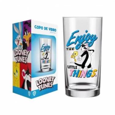 Imagem de Copo Cylinder Manchester Frajola Looney Tunes 300ml - Allmix Presentes