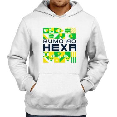 Imagem de Moletom Rumo ao Hexa - Foca na Moda, Branco, P