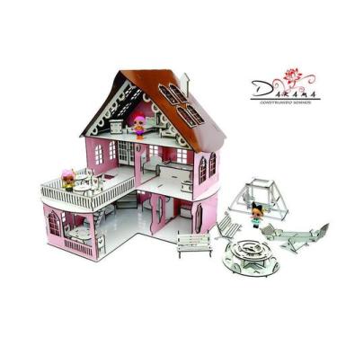 Imagem de Kit casa de bonecas com 29 moveis para mini bonecas cindy princesa - d