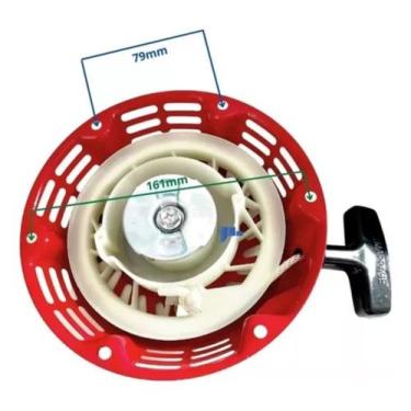 Imagem de Tampa Partida Puxador Cpl Motor Estacionário 4 5,5 6,5 7hp - Rossel