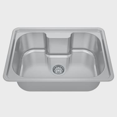 Imagem de Cuba para Cozinha Gourmet Pia Inox 63x44x20cm Acetinado GhelPlus