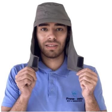 Imagem de Touca Árabe Boné Brim EPI Cinza  - PREVEOESTE, UNICA, U