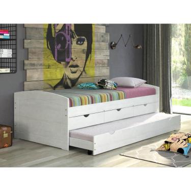 Imagem de Bicama Ulli com 3 Gavetas Branco Lavado