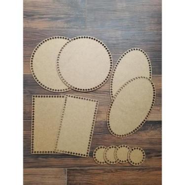 Imagem de Base De MDF Para Crochê Diversos Medidas- Kit com 10 unidades - Inova 