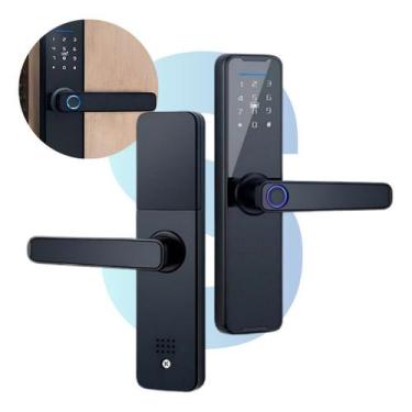 Imagem de Fechadura Eletrônica Digital Com Biometria Bluetooth S Chave - Ekm Imp