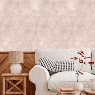 Imagem de Papel de Parede Cimento Queimado Rosa 2,70m - Inove Papéis de Parede