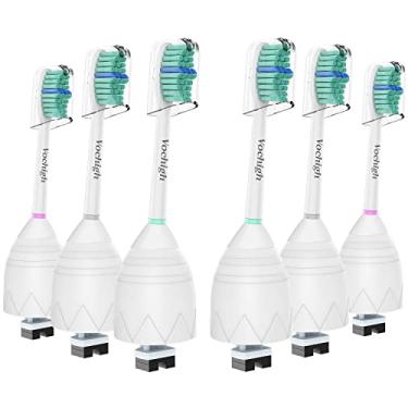 Imagem de Vochigh Cabeças de escova de dentes de substituição compatíveis com Philips-Sonicare: serve para escovas elétricas de rosca e-Series HX7022 CleanCare & Xtreme, pacote com 6