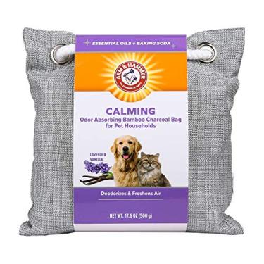 Imagem de Arm & Hammer Bolsa purificadora de ar de carvão de bambu calmante para animais de estimação, fragrância de baunilha e lavanda - Saco de carvão absorvente de odor - Eliminador de odores fácil de