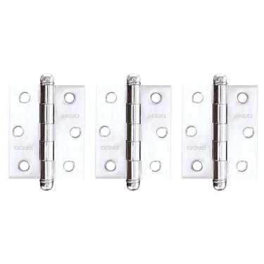 Imagem de Dobradiça Sem Rolamento Inox Polido Pado 3530 - 3.1-2 Com 3 Unidades