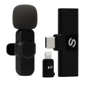 Imagem de Microfone de Lapela USB-C e Lightning – Áudio Profissional, Compacto e Plug & Play para Gravações, Podcasts, Vídeos, Reuniões e Transmissões ao Vivo