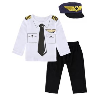 Imagem de COSLAND Fantasia de Halloween para bebês meninos e crianças, 3 peças, algodão, roupa inovadora, 12 meses a 3 anos, Branco, 12-18 Meses