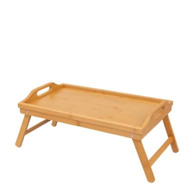 Imagem de Bandeja Mesa De Cafe da Manhã Em Bambu Com Pezinho Para Cama e Sofa