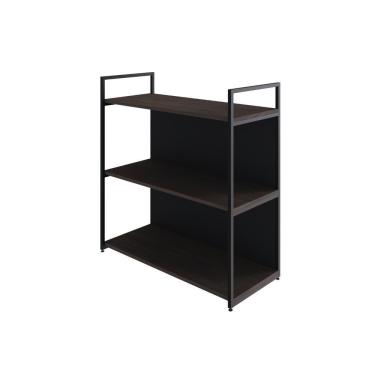 Imagem de Estante C/03 Prateleiras 84x80x33cm C/fundo Yon Terracota/est.preta Terracota/est.preta