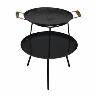 Imagem de Lareira Churrasqueira Redonda Portatil Chapa Picanheira 50cm - Ouro Mi