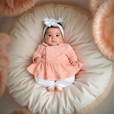 Imagem de Macacão Longo de Plush para Bebê Eloá Rosê 03 peças - Maria's Baby, RN