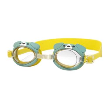 Imagem de menolana Óculos de natação infantis Óculos de natação À prova d'água Confortáveis À prova de vazamento de portáteis para esportes aquáticos Praia Piscina, Cachorro Amarelo