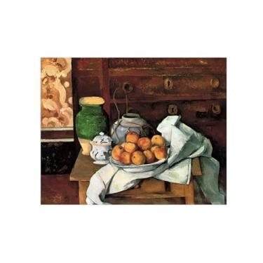 Imagem de Natureza Morta Quadro Parede em Tela-Famosas Pinturas para Sala de Jantar-Frutas 4-Decoração Cozinha Vintage 20x25cm Sem Moldura