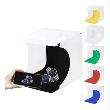 Imagem de Mini Estúdio Fotográfico Fita Led Pasta Portátil 22x23x24cm - MINYMIX