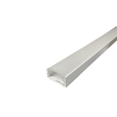 Imagem de Perfil Alumínio Sobrepor S/Borda Minislim Branco 18x8,30mm - Incolustre