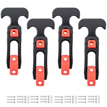 Imagem de Shu-Ran Fechos de borracha de substituição para refrigerador, barco, cama de carrinho de golfe, caixa de ferramentas, veículos off-road, máquinas agrícolas, trincos flexíveis com alça em T, laranja