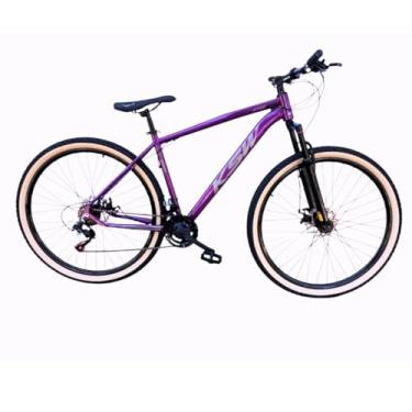 Imagem de Bicicleta Aro 29 Ksw Adulto 21 velocidades Suspensão Dianteira 80mm Pneu Faixa Amarelo (VIOLETA/PRATA, 21)
