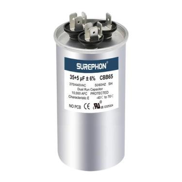 Imagem de Capacitor SUREPHON CBB65 35+5uF 370V/440V  6% de execução dupla