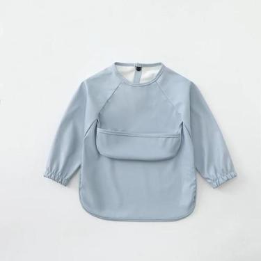 Imagem de Babador Impermeável E De Fácil Limpeza Para Crianças Com Mangas Longas