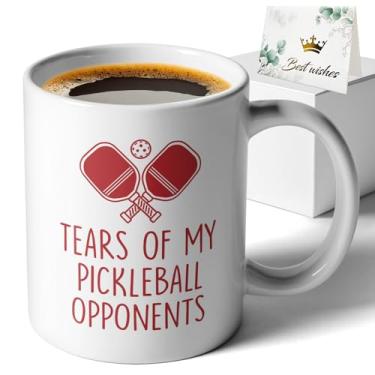 Imagem de XKZGSZB Tears of My Pickleball Opponents, caneca de café de cerâmica engraçada com impressão dupla face para escritório, casa, presentes para pai, mãe, tio, tio, namorado, namorada, treinador, amantes